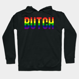 Butch // Femme Lesbian Gay Pride Rainbow Type Hoodie